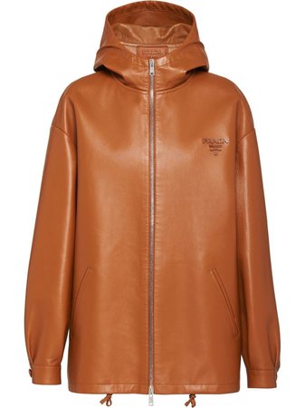 Prada Hooded Leather Jacket - Farfetch