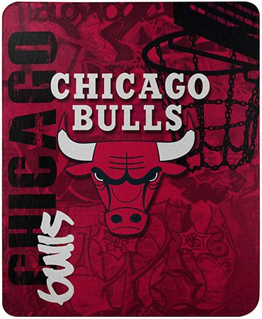 Amazon.com : Officially Licensed NBA Chicago Bulls Hard Knocks Printed Fleece Throw Blanket, 50" x 60", Red : Throw Blankets : Sports & Outdoors