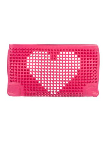 Christian Louboutin Loubiposh Valentines Spike Clutch - Handbags - CHT114512 | The RealReal