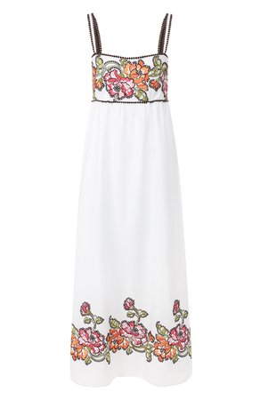 Женское белое хлопковое платье DANA PISARRA — купить за 32900 руб. в интернет-магазине ЦУМ, арт. B0UQ/1950