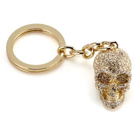 gold skull keychain