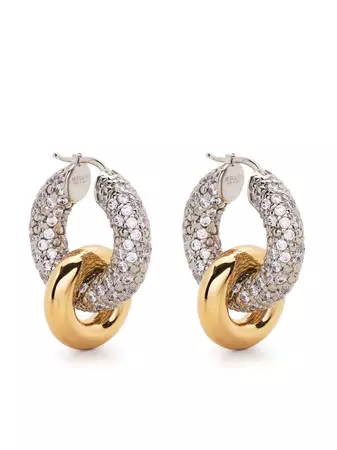 Jil Sander crystal-embellished Hoop Earrings - Farfetch