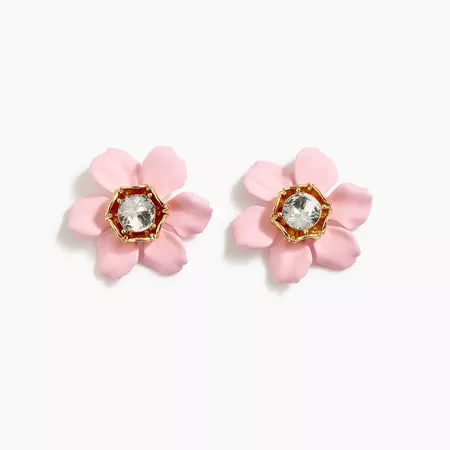 Crystal floral stud earrings - Women's Jewelry | J.Crew