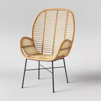 Lily Rattan Arm Chair With Metal Legs - Assembly Required - Opalhouse™ : Target