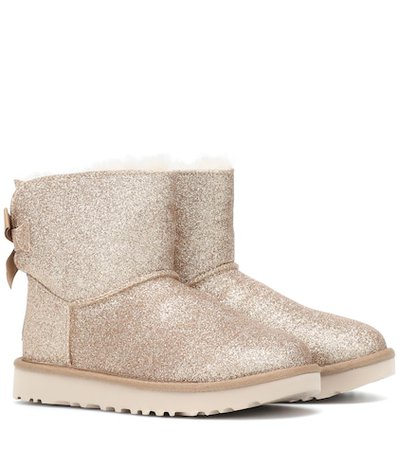 Mini Bailey Bow glitter ankle boots