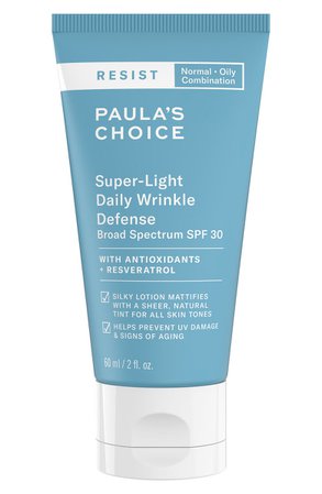 Paula's Choice Resist Super-Light Wrinkle Defense SPF 30 Sunscreen Moisturizer | Nordstrom