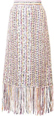 tweed fringed skirt