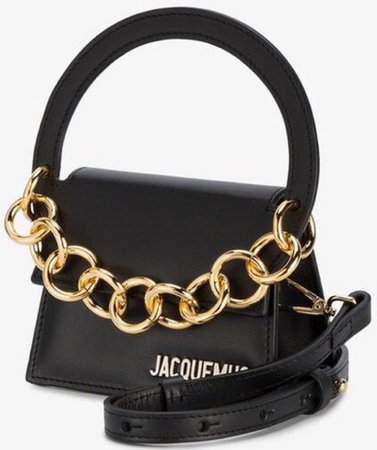 JACQUEMUS Black Mini Chain Handbag