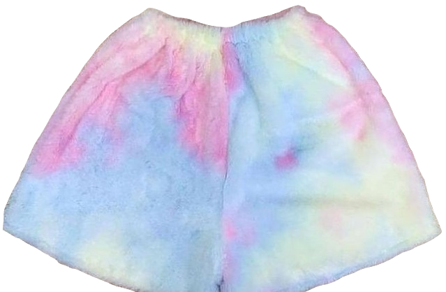 tie dye rainbow pastel pajama shorts