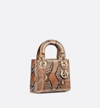 Mini Lady Dior python bag - Bags - Women's Fashion | DIOR