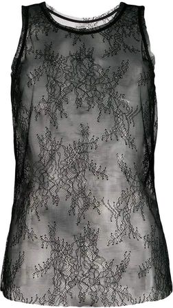 sleeveless lace top