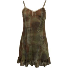 Green and Brown Tie Dye Slip Dress – Thrilling