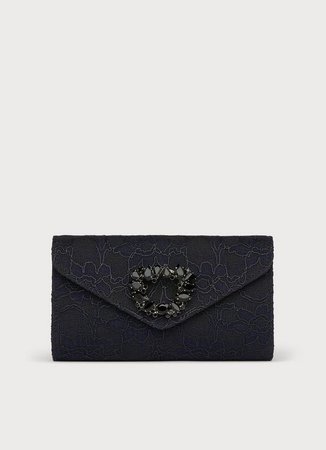 Dawn Navy & Black Lace Clutch | Handbags | L.K.Bennett