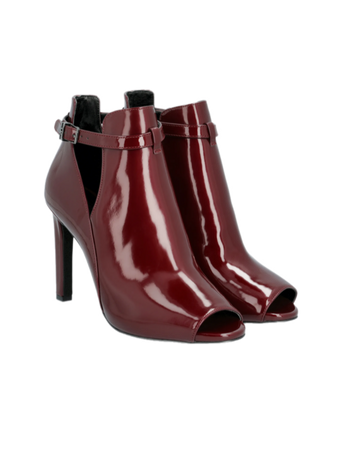 Michael Kors burgundy open toe booties shoes