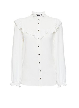 Ivory Frill Collar Shirt | Dorothy Perkins