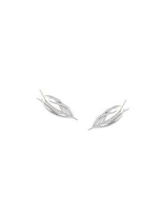 Shaun Leane White Feather diamond earrings