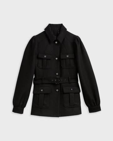 Short belted safari jacket - Dark Blue | Jackets & Coats | Ted Baker