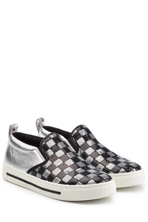 Leather Slip-On Sneakers with Sequins Gr. IT 41