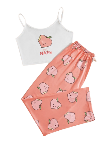 SHEIN peach pajamas