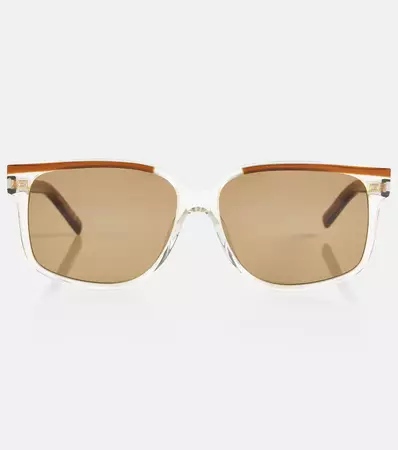 SL 560 Square Sunglasses in Brown - Saint Laurent | Mytheresa