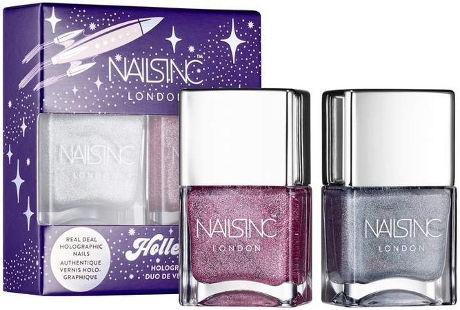 Holler-Graphic Holographic Nail Polish Duo