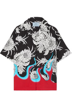 Prada | Printed poplin shirt | NET-A-PORTER.COM