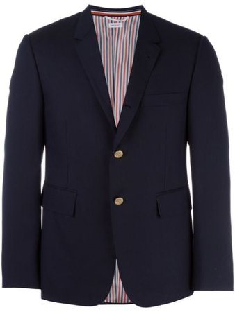 Shop Thom Browne Super 120s Twill Sport Coat with Express Delivery - FARFETCH