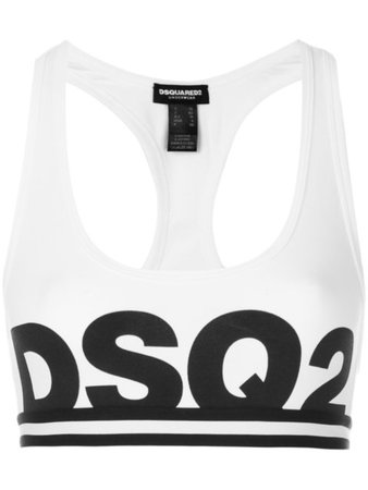 Dsquared2 Logo Sports Bra $140 - Buy Online AW17 - Quick Shipping, Price