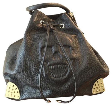*clipped by @luci-her* Philipp Plein Bucket Skull Dynamite Embossed Leather Shoulder Bag - Tradesy