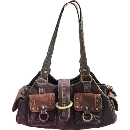 Mini shoulder bag 🤎 Brown y2k mini bag with metal... - Depop