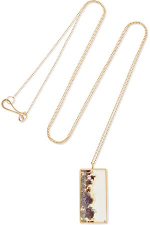 Melissa Joy Manning | 14-karat gold agate necklace | NET-A-PORTER.COM