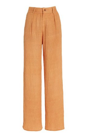 Hali Pleated Silk-Bamboo Wide-Leg Pants By Savannah Morrow | Moda Operandi