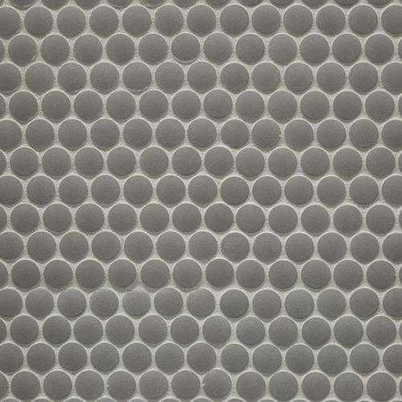 Unglazed Light Gray Penny Porcelain Mosaic - 12 x 12 - 100465343 | Floor and Decor