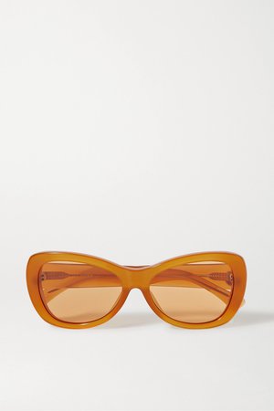 Orange Round-frame acetate sunglasses | Dries Van Noten | NET-A-PORTER
