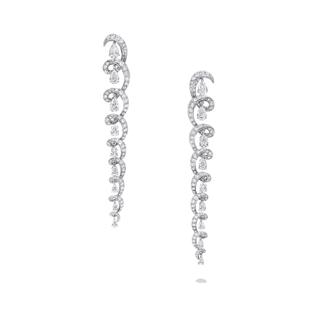 Inspired by Twombly Swirl Earrings, Diamond | Graff
