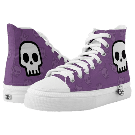 purple skull shoes