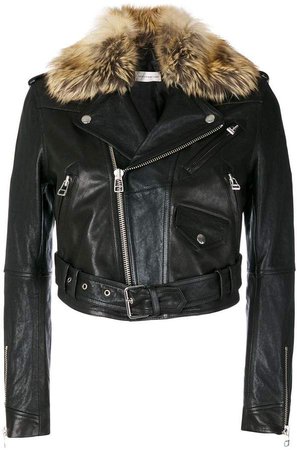 faux fur biker jacket