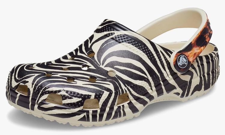 zebra Crocs clogs