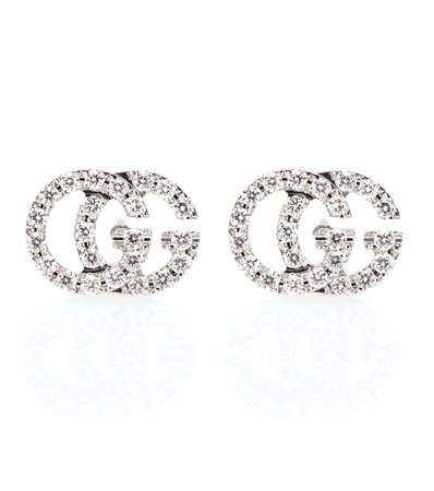 Running G 18Kt Gold And Diamond Earrings - Gucci | Mytheresa
