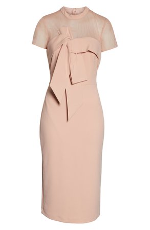 JS Collections Bow Detail Midi Dress | Nordstrom
