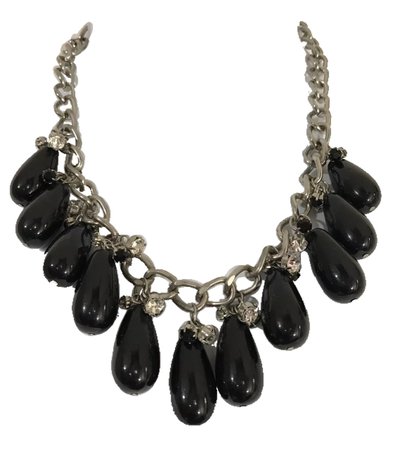 black drops necklace