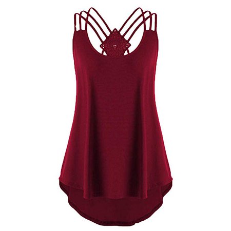Burgundy red tank top camisole