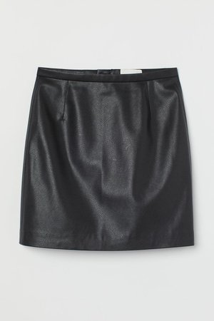 Faux Leather Skirt - Black - Ladies | H&M US