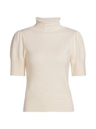Cinq à Sept Annabelle Short-Sleeve Cashmere Sweater
