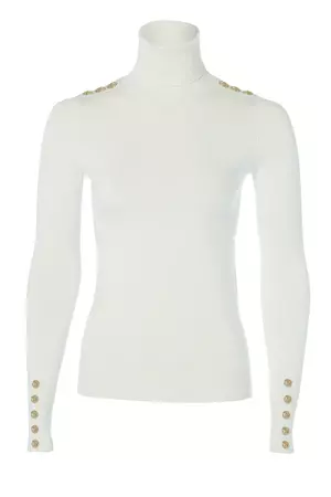 Buttoned Knit Roll Neck (Cream) – Holland Cooper ®