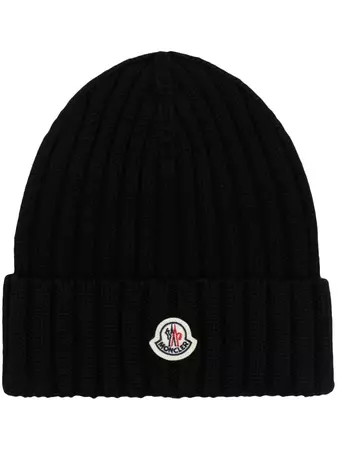 Moncler Ribbed Knit Beanie Hat - Farfetch