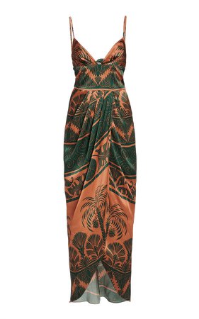 Johanna Ortiz Exotic Provenance Printed Silk Dress