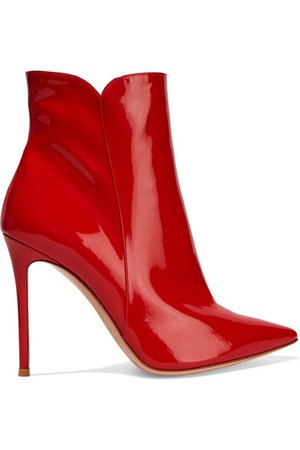 Gianvito Rossi | Levy 100 patent-leather ankle boots | NET-A-PORTER.COM