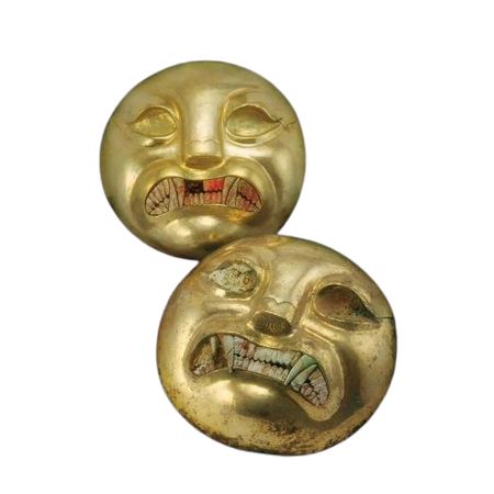 1st to 8th centuries AD “Feline heads“ Peru, Mochica culture