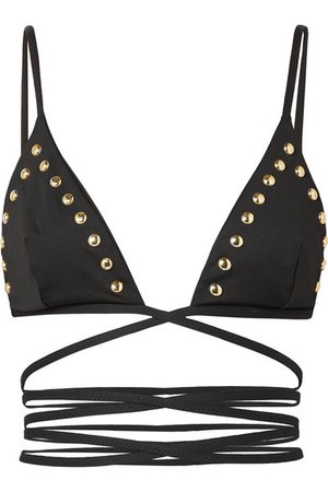 Moschino | Embellished triangle bikini top | NET-A-PORTER.COM